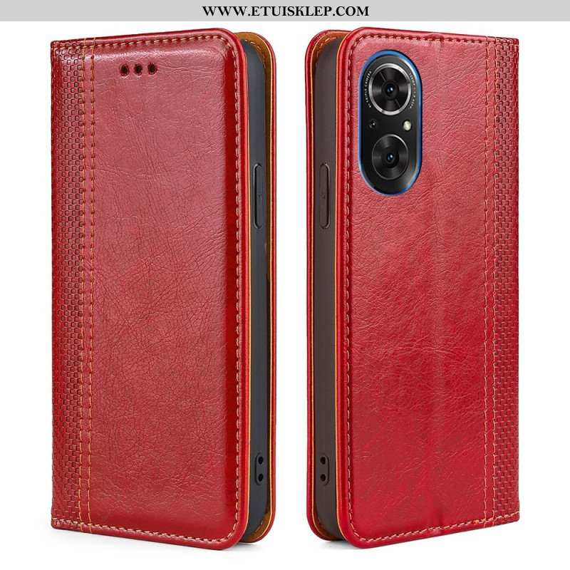 Etui Na Telefon do Honor 50 SE Etui Folio Skórzane Szwy Liczi